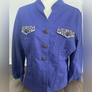 013 Purple Country Style Blazer
